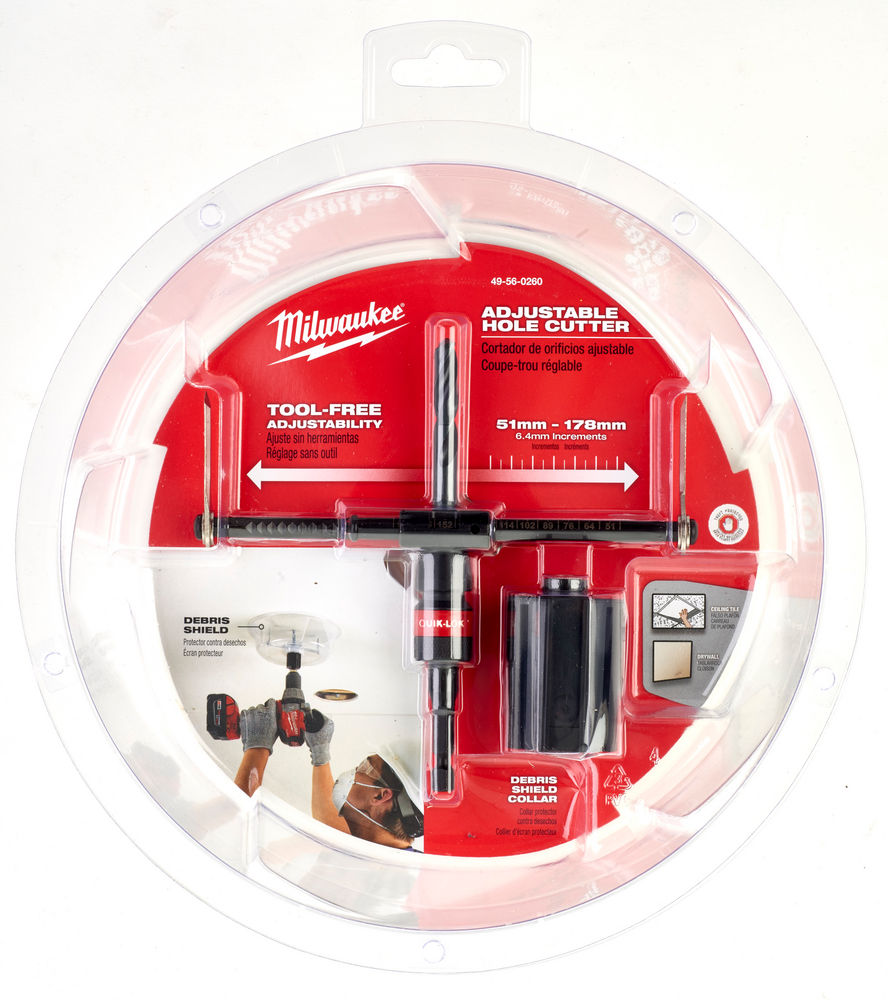 Cortacírculos ajustable con recogepolvo de 51 a 178mm