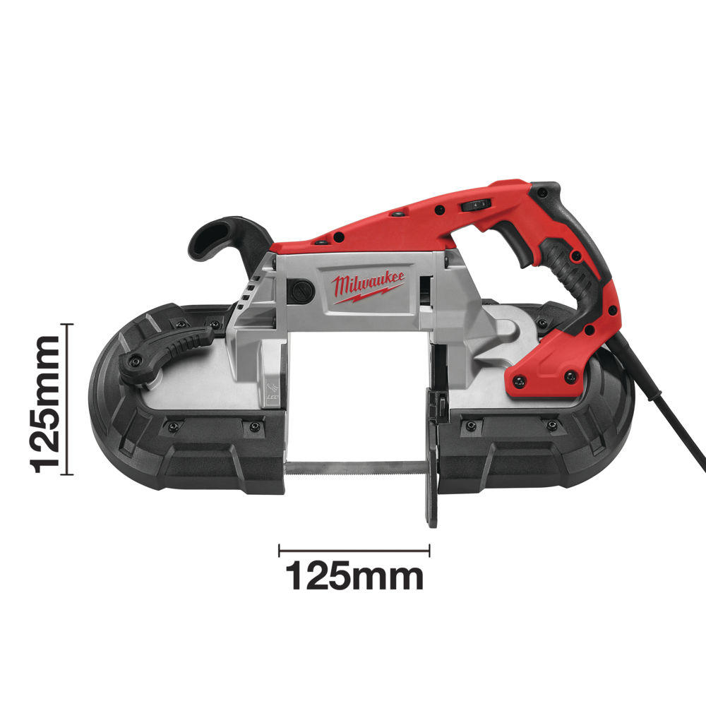 Sierra de cinta con cable 1200W, 0-116m/min, 125x125