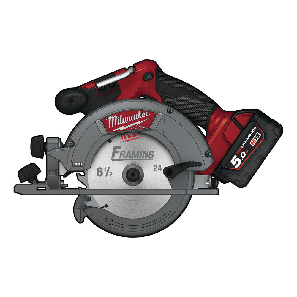 Siera Circular FUEL 18V, 5,0Ah, disco 165mm-55mm corte