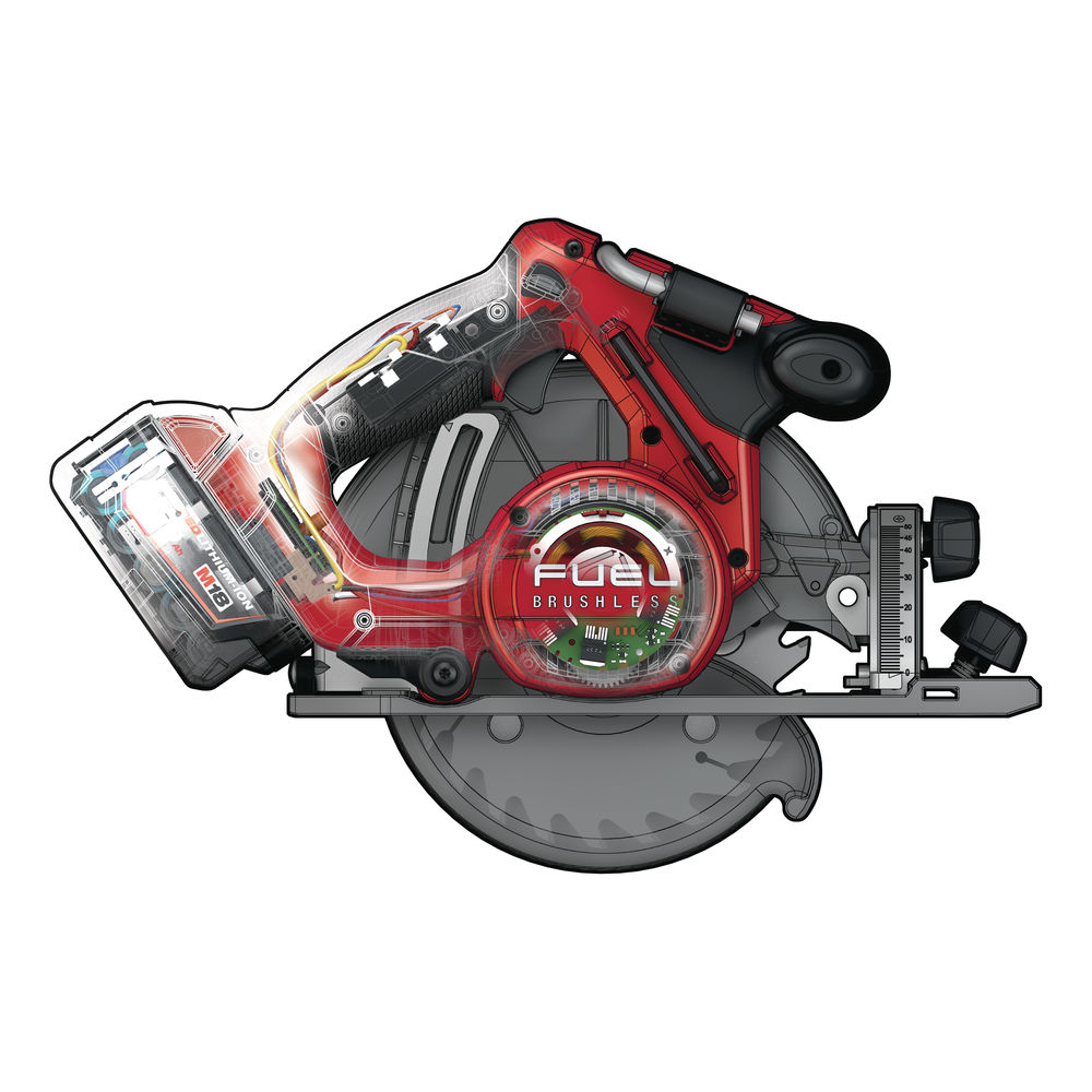 Siera Circular FUEL 18V, 5,0Ah, disco 165mm-55mm corte