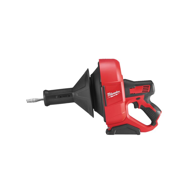 Desatascadora M12™, alimentación automática, espiral de 8mm, longitud del cable 7,6m, máximo diámetro de tubería 60mm. Se suministra en versión cero, sin baterías ni cargador, en cubo de transporte