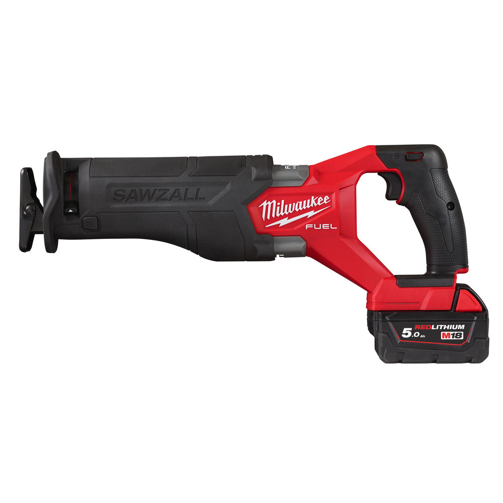 Sierra de sable M18 FUEL™ SAWZALL™, carrera 28,6mm, 0-3000cpm, FIXTEC™. Se suministra con 2 baterías M18B5 y cargador rápido M12-18FC, en HD-box