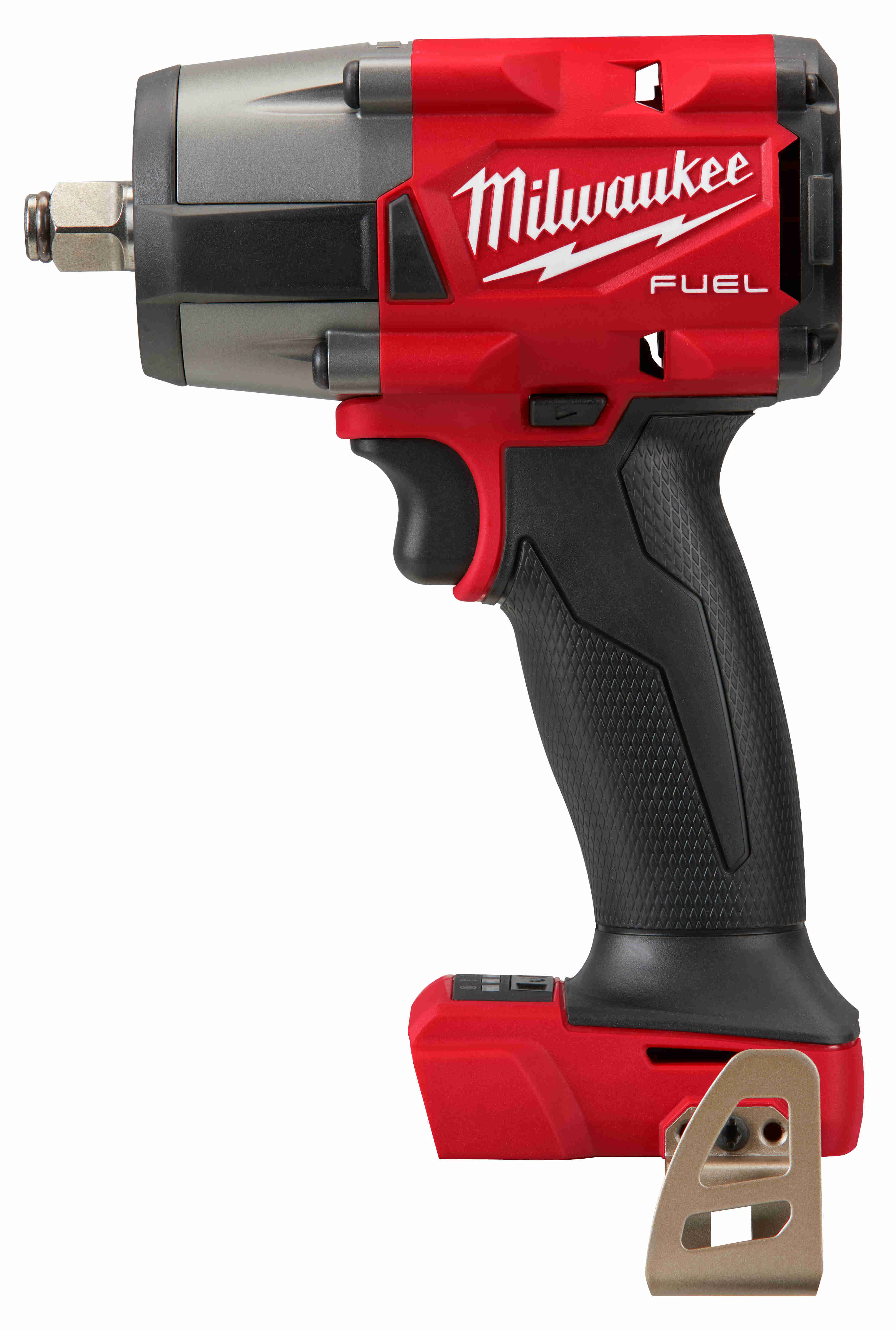 Llave de impacto de par medio M18 FUEL™, recepción 1/2" con anillo de fricción, 4 modos, máximo par de desapriete 881Nm, máximo par de apriete 745Nm, ancho de la cabeza 68mm, longitud total 152mm, iluminación LED sin sombras. Se suministra en versión cero, sin baterías ni cargador, en HD-box
