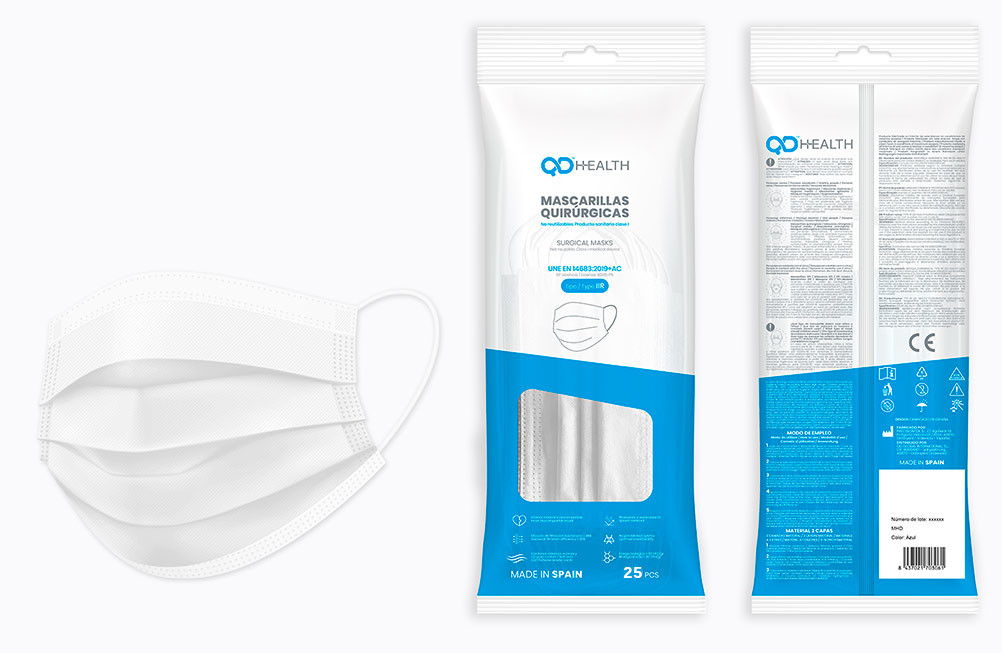 MASCARILLA QUIRÚRGICA TIPO IIR (PAQ 25)