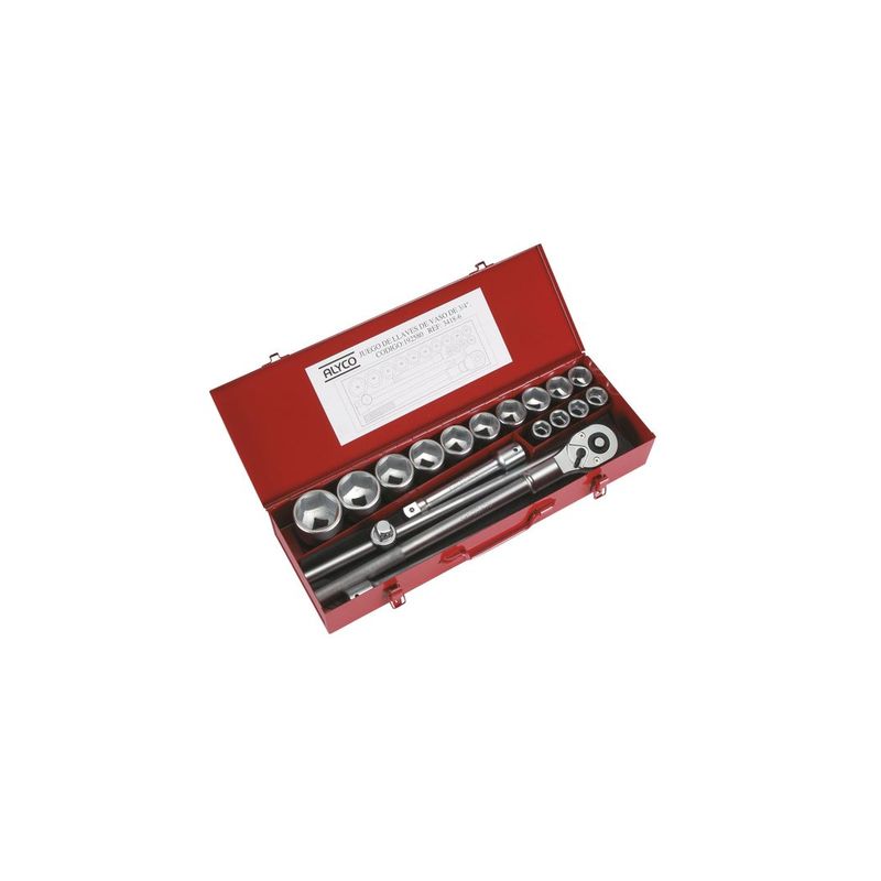 JUEGO VASOS 3/4" 18 PIEZAS