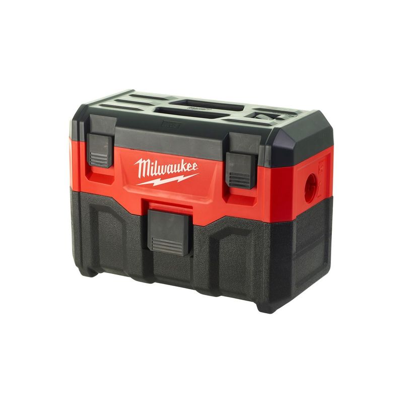M18VC2-0 Aspirador húmedo/seco M18™, capacidad liquidos 7,5l, volumen de aire 1300l/min, máxima potencia de aspiración 80mbar, longitud de manguera 0,47m, diámetro de la manguera 41mm. Se suministra en versión cero, sin baterías ni cargador