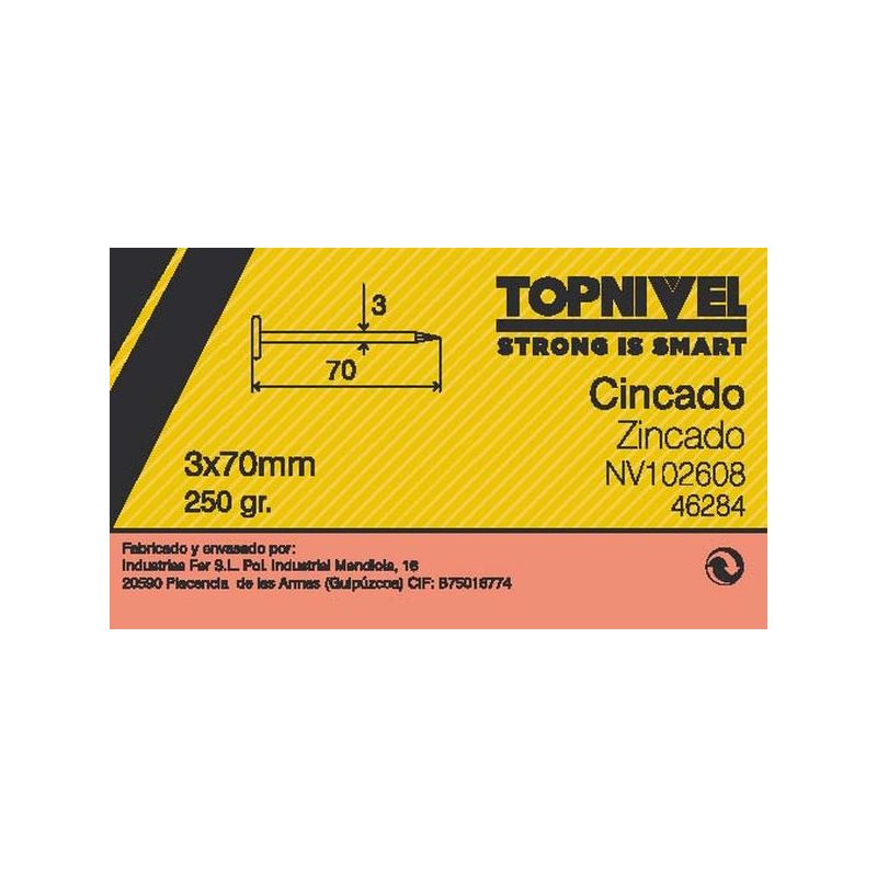 CLAVO FIJ C/PL. 03x070MM 250GR NIVEL                        