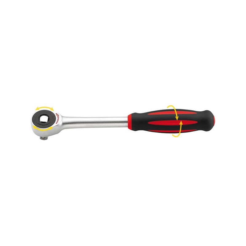Carraca maneral 1/4"     185mm 60 dientes FORMAT