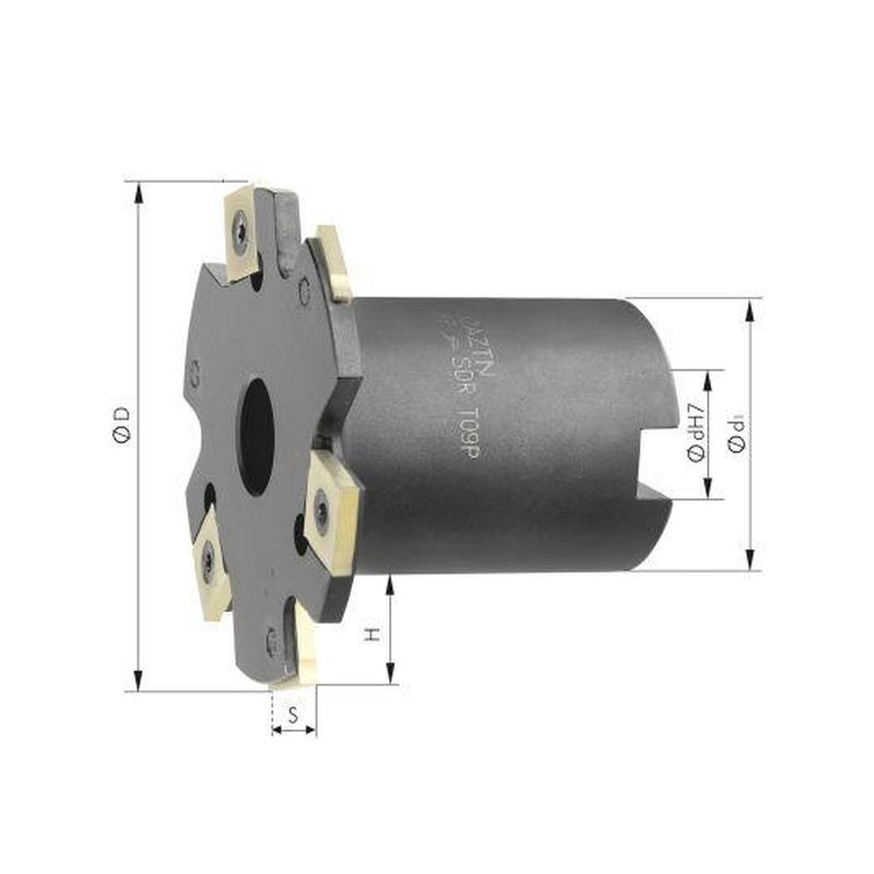 Fresa de disco Z8 con    collar D 80 x 6 mm