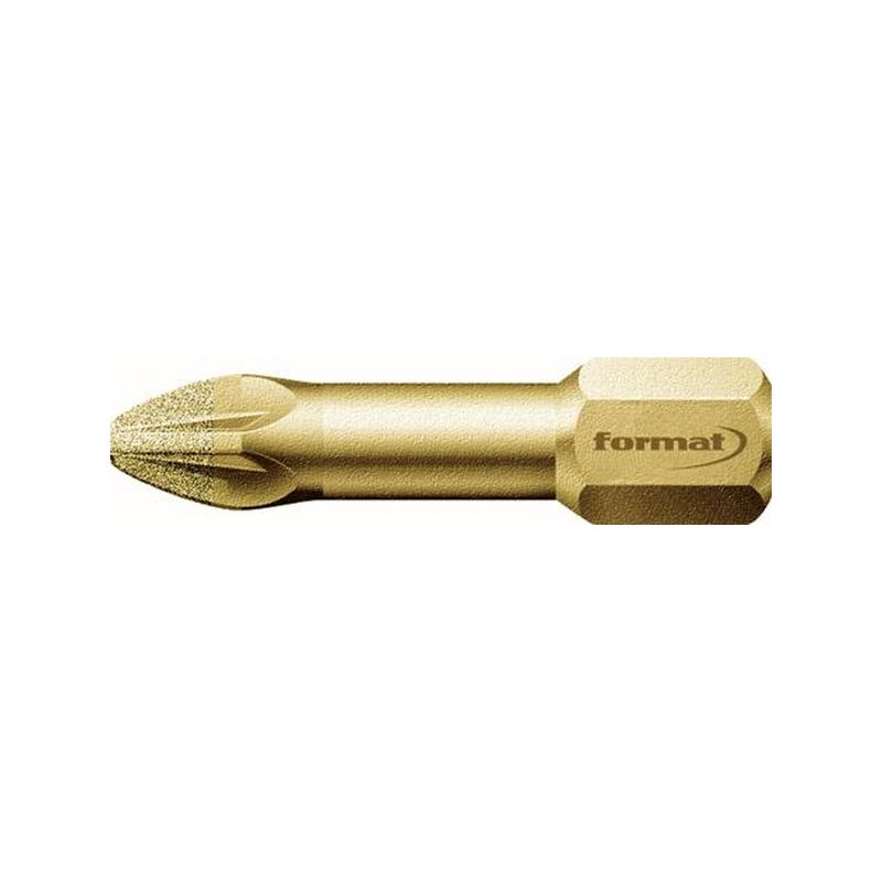Punta 1/4" DIN 3128 C    6,3 PZ 2x25mm DiamantFORMAT