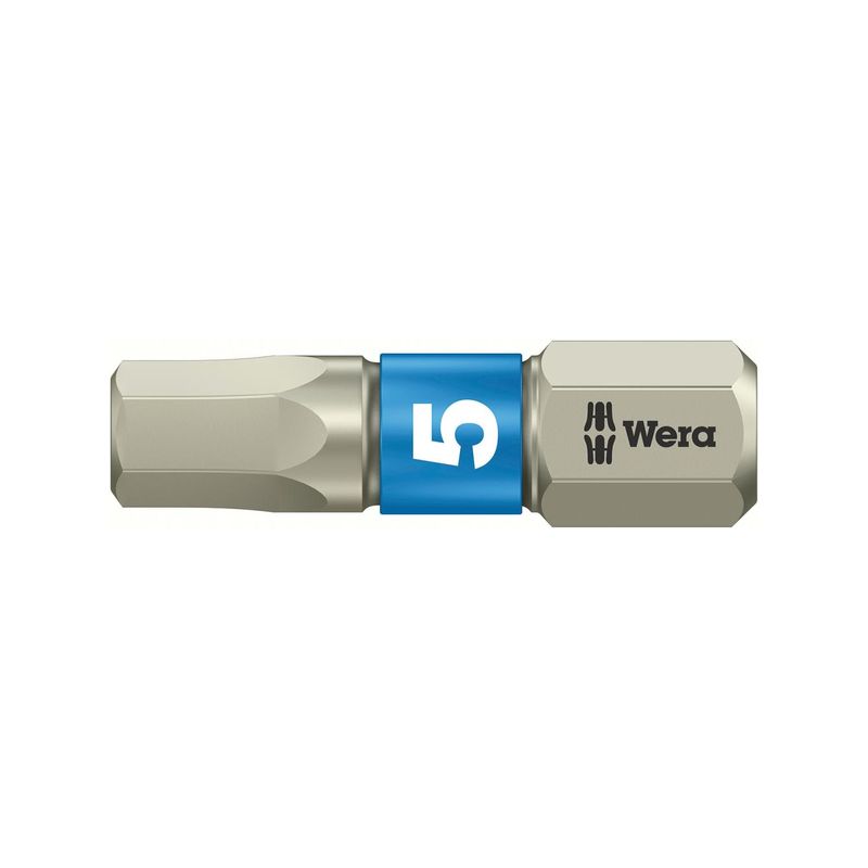 Bit 1/4" DIN 3126 C 6,3  SW 5 x25mm inoxid. Wera