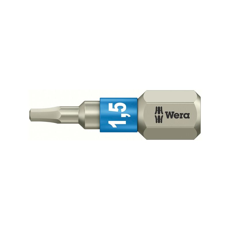 Punta 1/4" DIN 3126 C 6,3SW 1,5x25mm inoxid.Wera