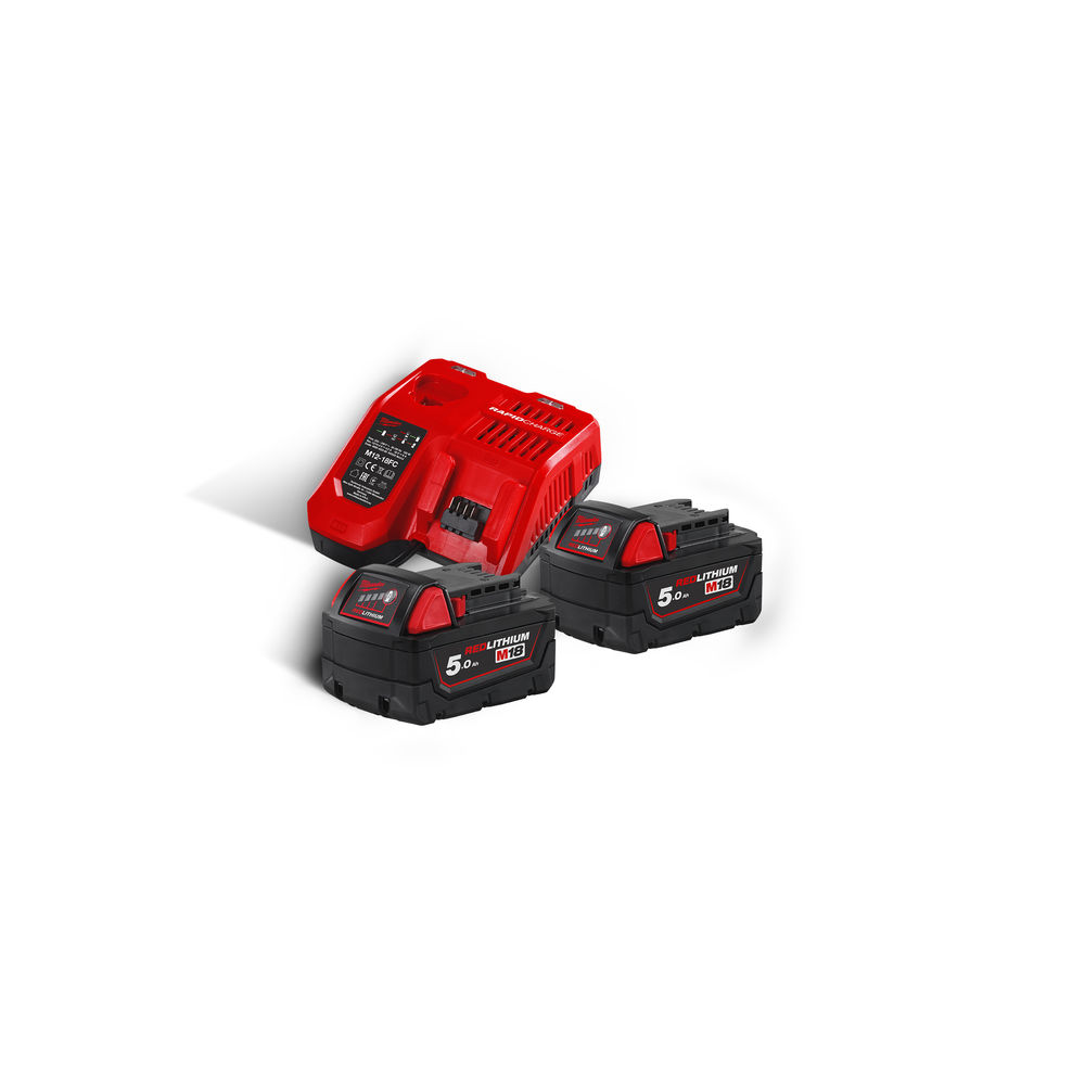 M18NRG-502 Kit 2 baterías M18B5 + cargador rápido M12-18FC