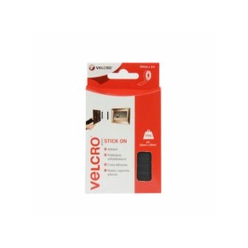 CINTA ADH 20MMX1MT NE STICK ON VELCRO                       