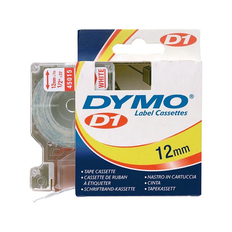 Cartucho de cinta rojo   /blanco 12mmx7m Dymo