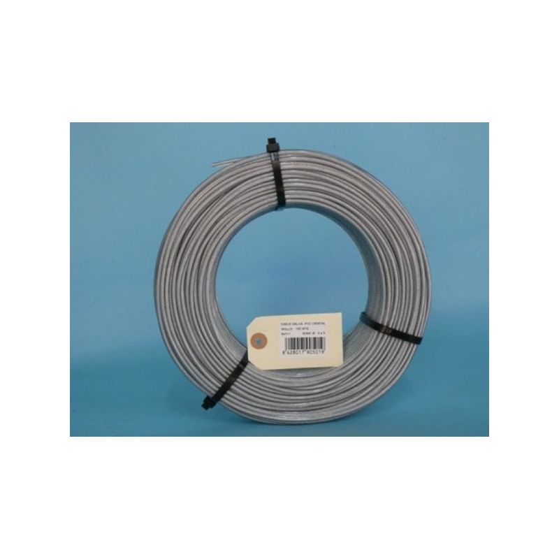 CABLE ACERO GALV 6X7+1 03MM RECUBIERTO PVC CURSOL 100 MT    