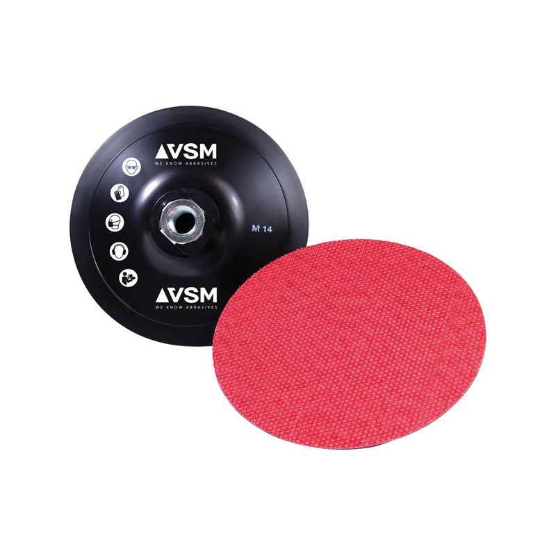 Pl. apoyo suj. velcro    125mm/M14 VSM