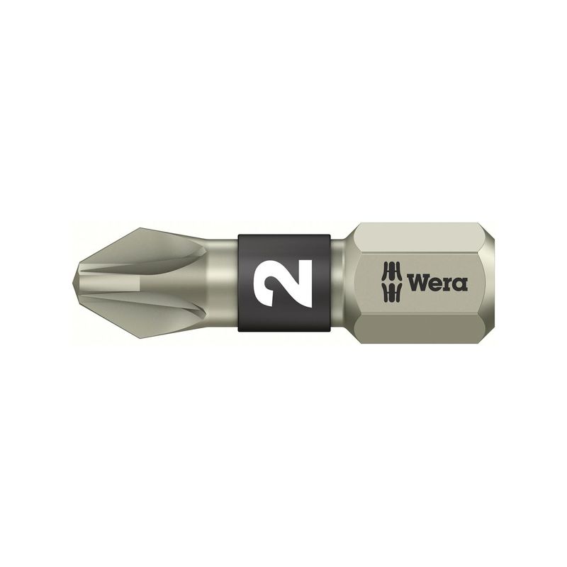Punta 1/4" DIN3126 C6,3  PZ2x25mm inoxidable Wera
