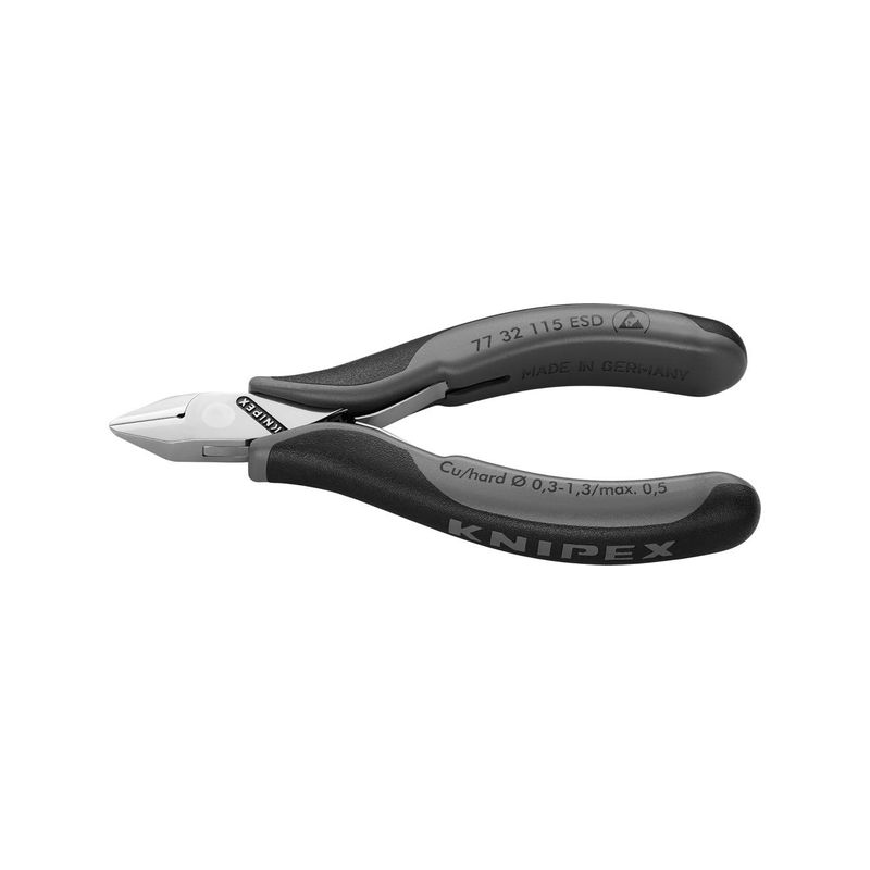 Cortaalambres electronica ESDpuntiagudobiselado ligeramente115mm KNIPEX