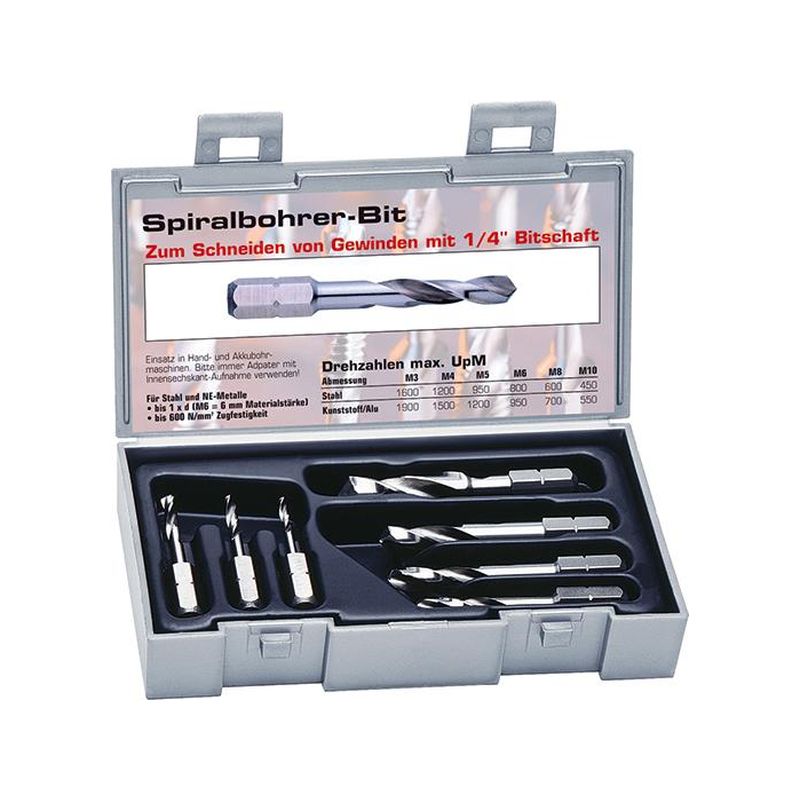 Jgo puntas brocas espirales HSS1-10mm de 19 pzas