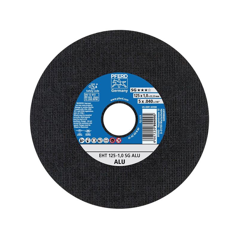 Disco de corte A46NSG 125x1,6mm recto Pferd