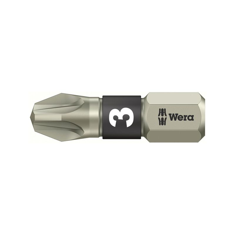 Punta 1/4" DIN3126 C6,3 PZ3x25mm inoxidable Wera