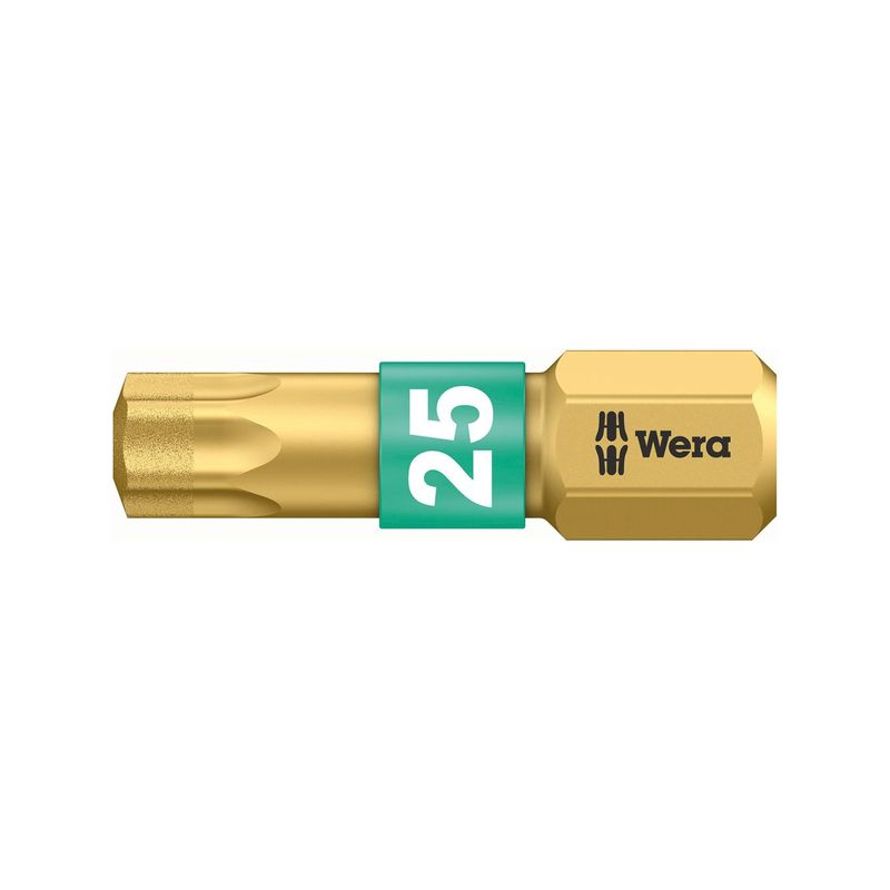 Punta 1/4" DIN3126 C6,3 T25x25mm diamante Wera