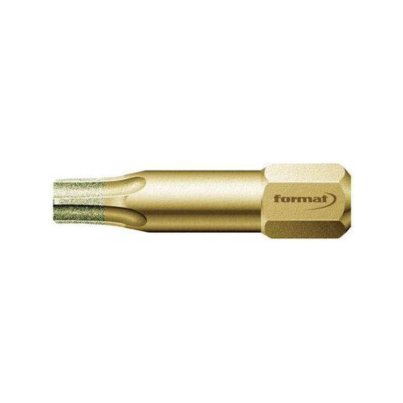 Punta 1/4" DIN 3126 C 6,3T25x25mm diamante FORMAT