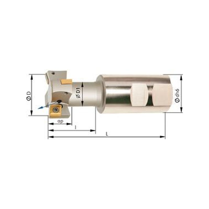Fresas para ranuras en T Z2 refrigeracion internaD32mm