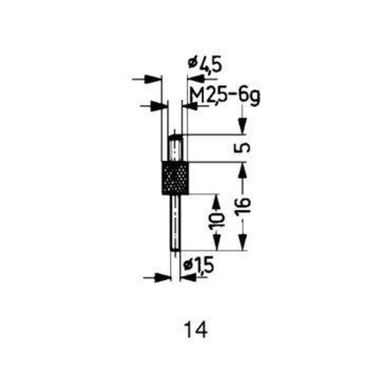Calibre de medicion MD tipo 14/ 1.5mm KÄFER
