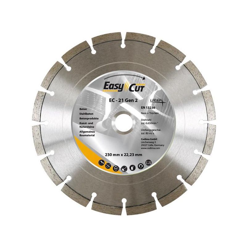 Disco de corte diagonal EC-21.2 300x2,8x12x25,4mmCedima