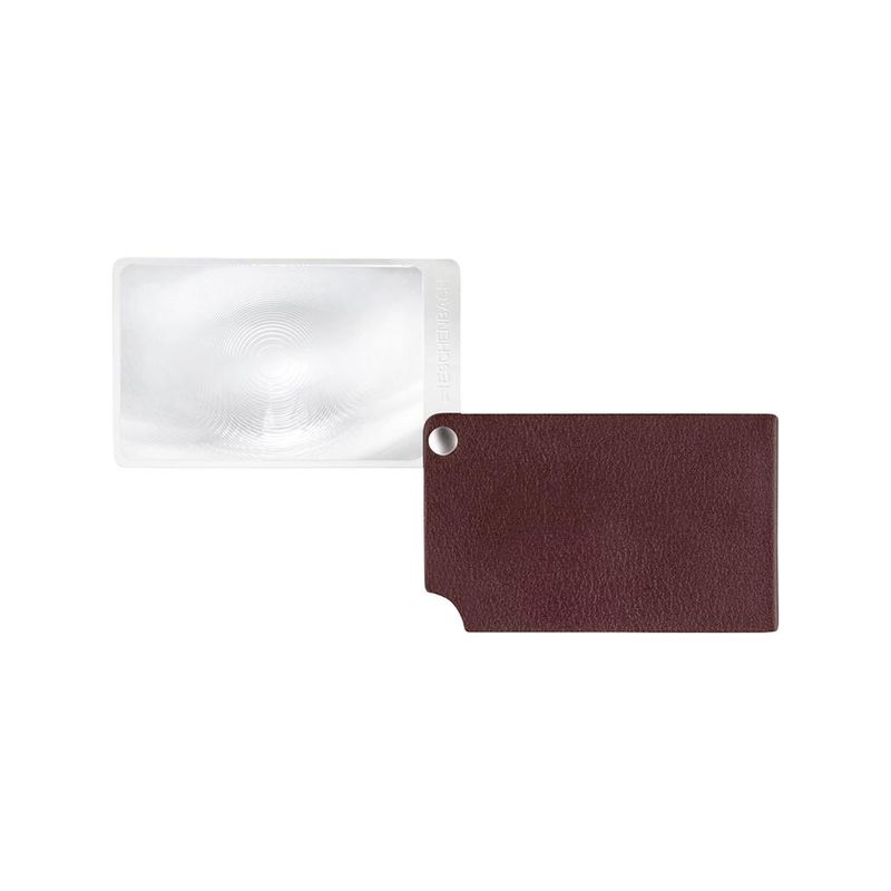 Lupa de tarjetas bancarias rojavisoPOCKET 2,5x cueroESCHENBACH