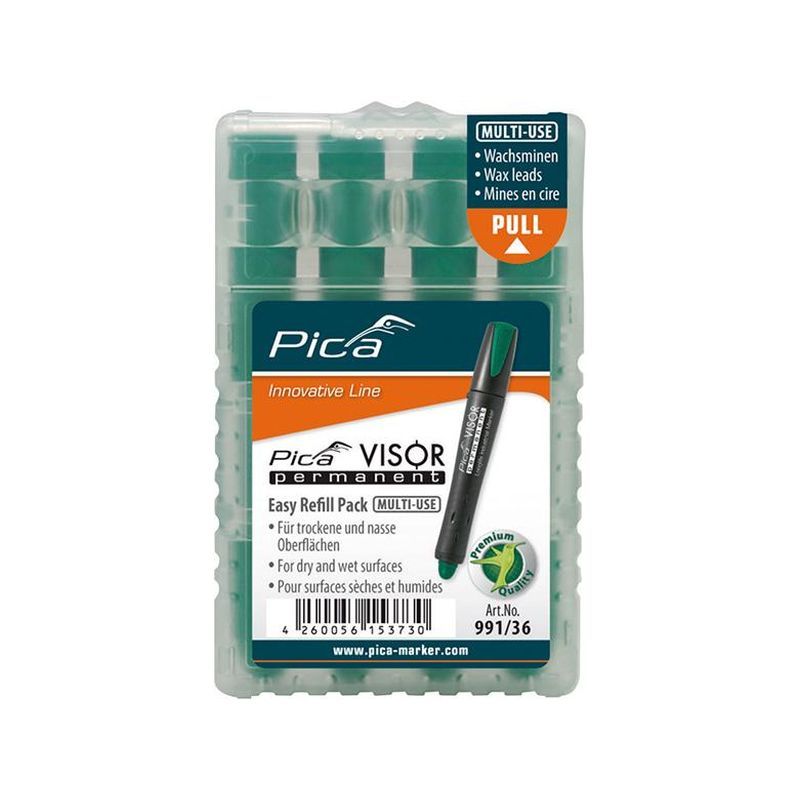 Juego de minas para Rotulador permanenteVISORindustrial verde Pica