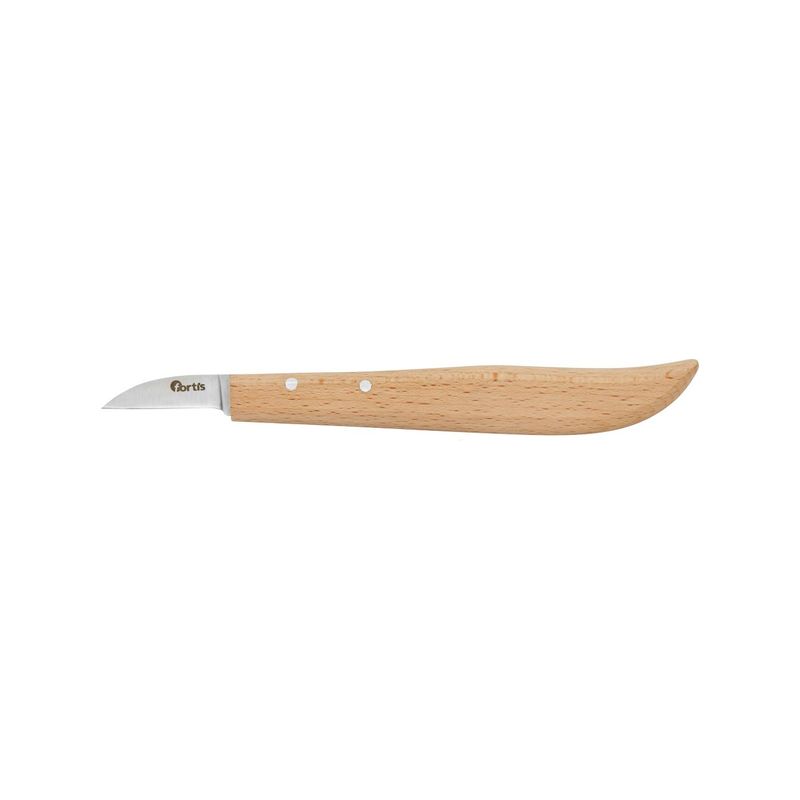 Cuchillo desbarbar/ desbarbadorcon mango madera 140mmFORTIS