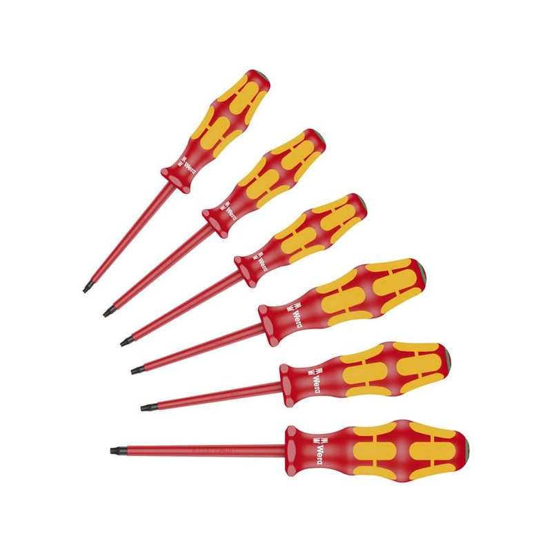 Juego de destornilladores VDE 6 pzas Torx 167 hex/int Wera