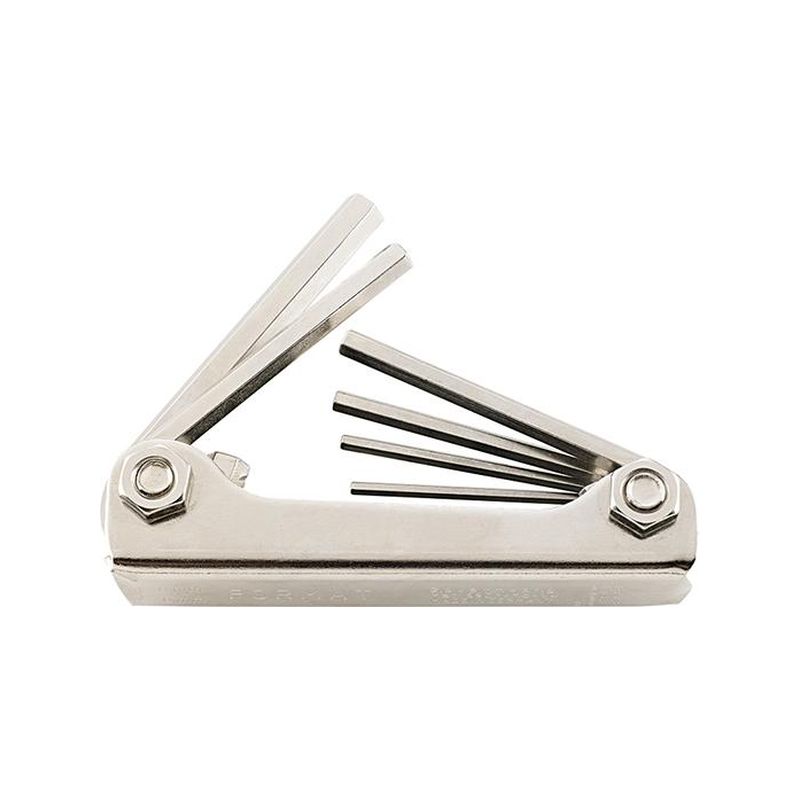 Jgo llaves Allen en soporte plegable manometal 2,5-10mm 7 pzas