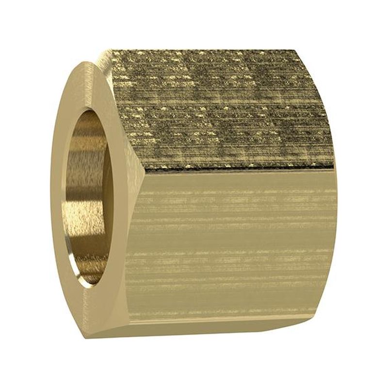 Tuerca de union laton hex G3/8" izda paraboquilla portatubo Ø int.4/6/9mm RIEGLER