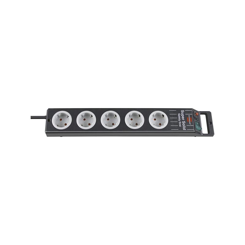 Regleta de enchufes SuperSolid, 5 tomasH05VV-F3G1,5 2,5mbrennenstuhl