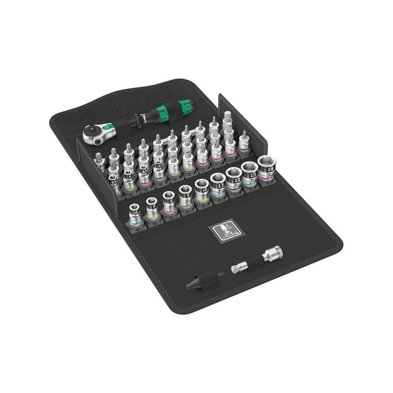 Juego llaves vaso 1/4" 42 pzas ZYKLOP speed Wera