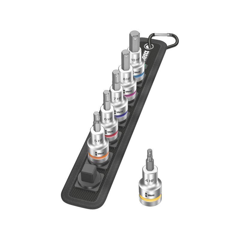 Jgo puntas destornillador1/2" hembra hexcon funcion de fijacion6 unidades Wera