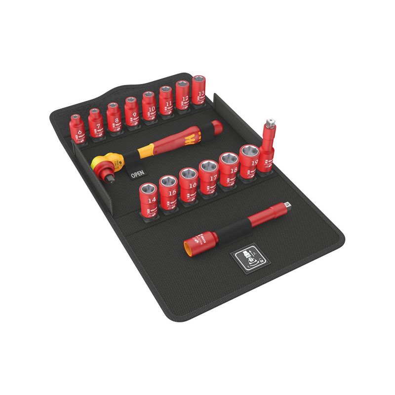 Juego llaves vaso 3/8" 17 pzas ZYKLOP VDE Wera