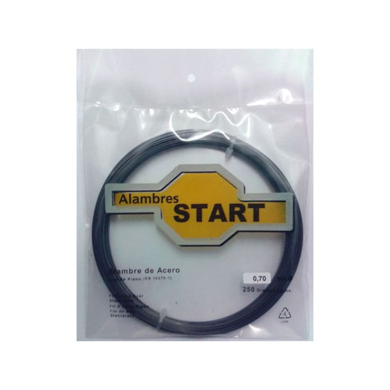 ALAMBRE CUERDA PIANO 0,7MM 250GR ACERO ALAMBRES START 250 GR