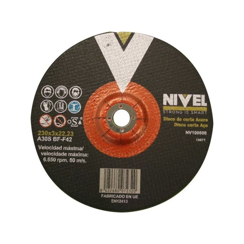 DISCO CORTE METAL 230x3x22 MM NIVEL
