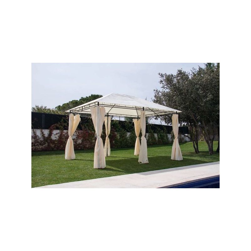 CENADOR JARD 3X4 MT NATUUR MET BEI CON CORTINAS NT102958