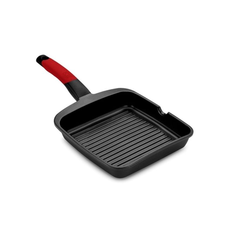 GRILL PLANCHA 28CM RAYAS C/M IND AL/FU NE/RO PREMIERE BRA