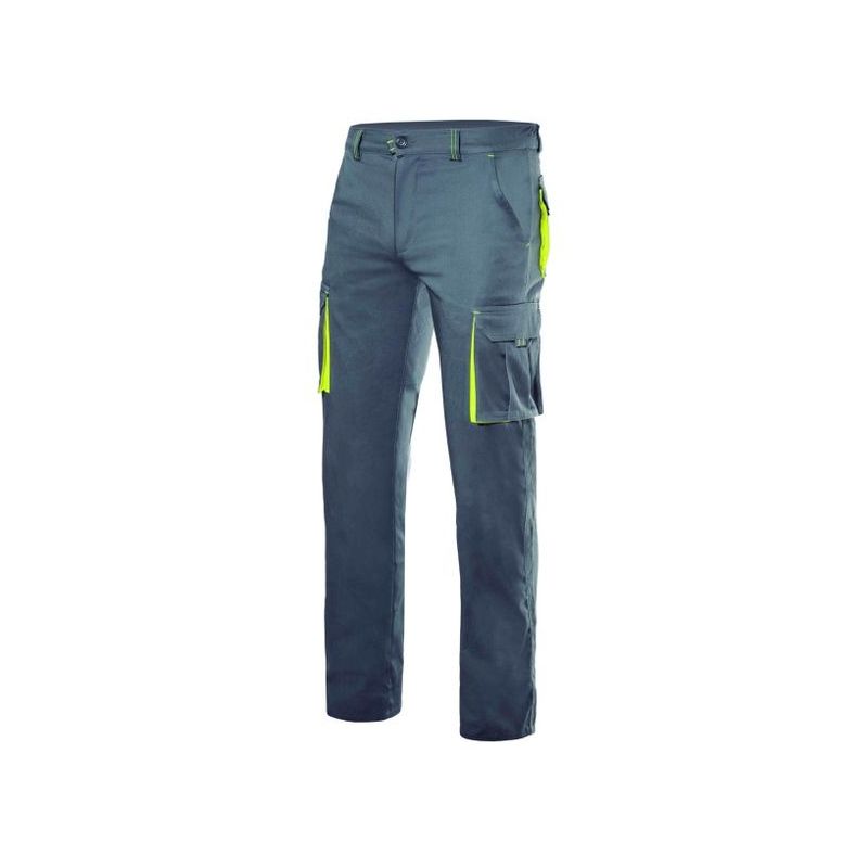 PANTALON TRABAJO T60 ELAST. GR/AMA MLTIBOL VELILLA