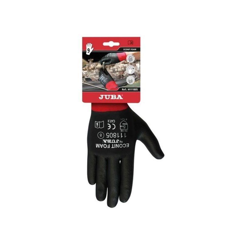 GUANTE MECANICO XL10 P/NIT JUBA NYL RO/NE ECO NIT FOAM H1118