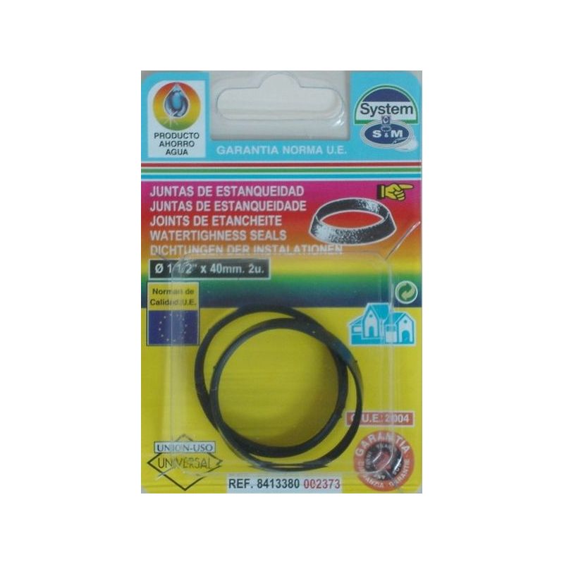 JUNTA FONTAN CON 1"1/2X40 GOMA S&amp;M 2 PZ