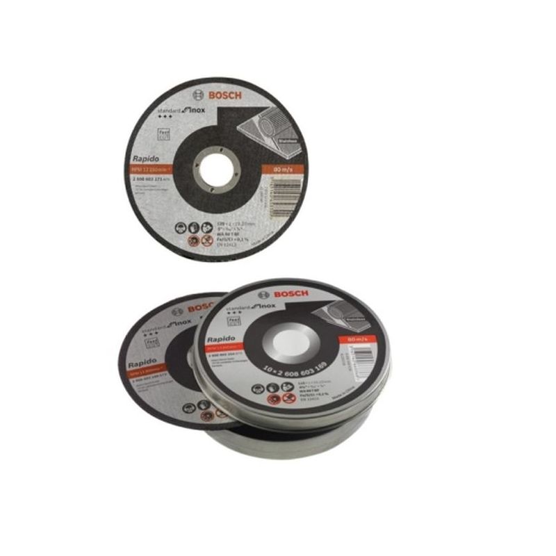 DISCO CORTE BOSCH INOX 115x1 MM 2608603254 10 PZ