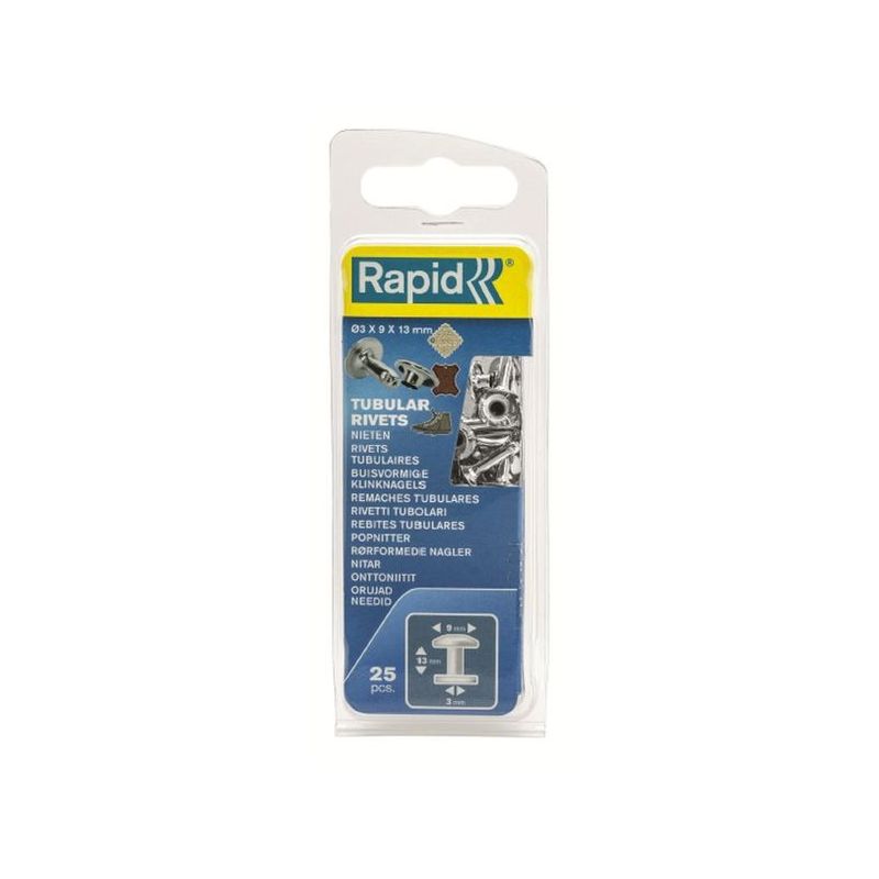 REMACHE FIJ TEXTIL-CUERO 3X9X13MM TUBULAR RAPID 25 PZ